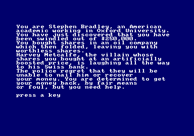 Jeffrey Archer: Not a Penny More, Not a Penny Less - The Computer Game abandonware